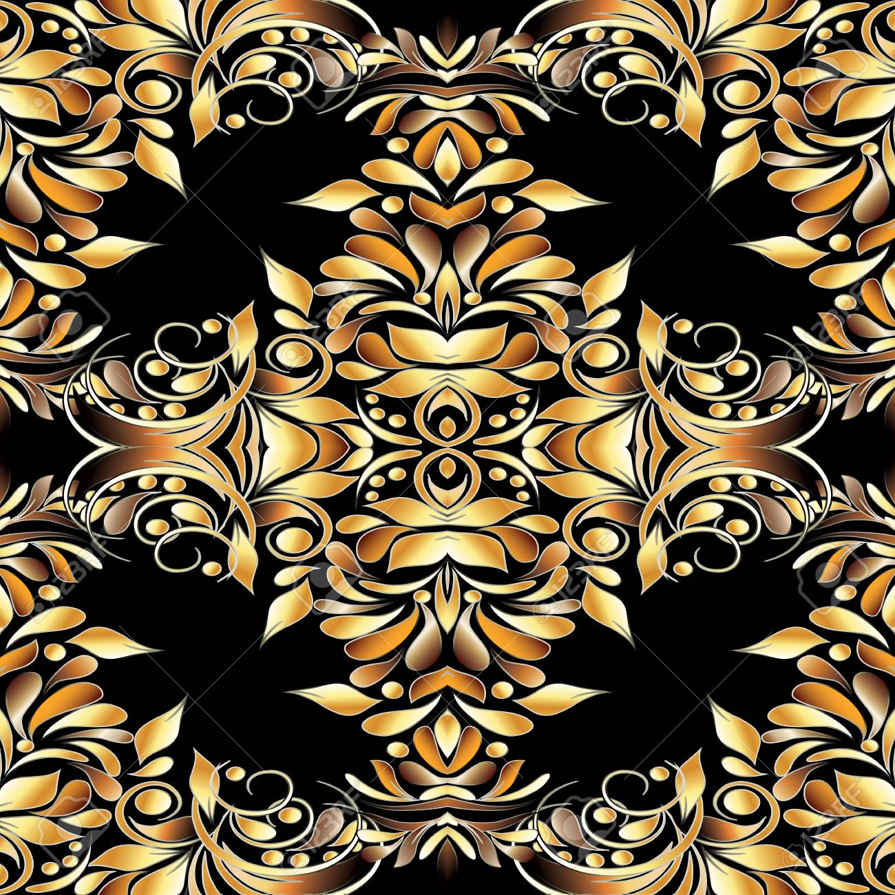 Detail Black And Gold Vintage Wallpaper Nomer 51