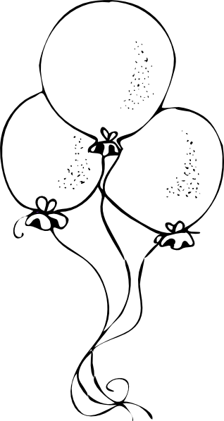 Detail Black And White Balloon Clipart Nomer 12