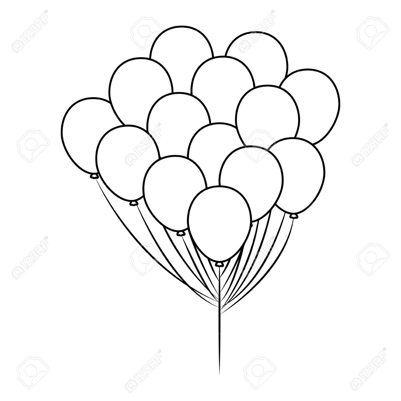 Detail Black And White Balloon Clipart Nomer 20