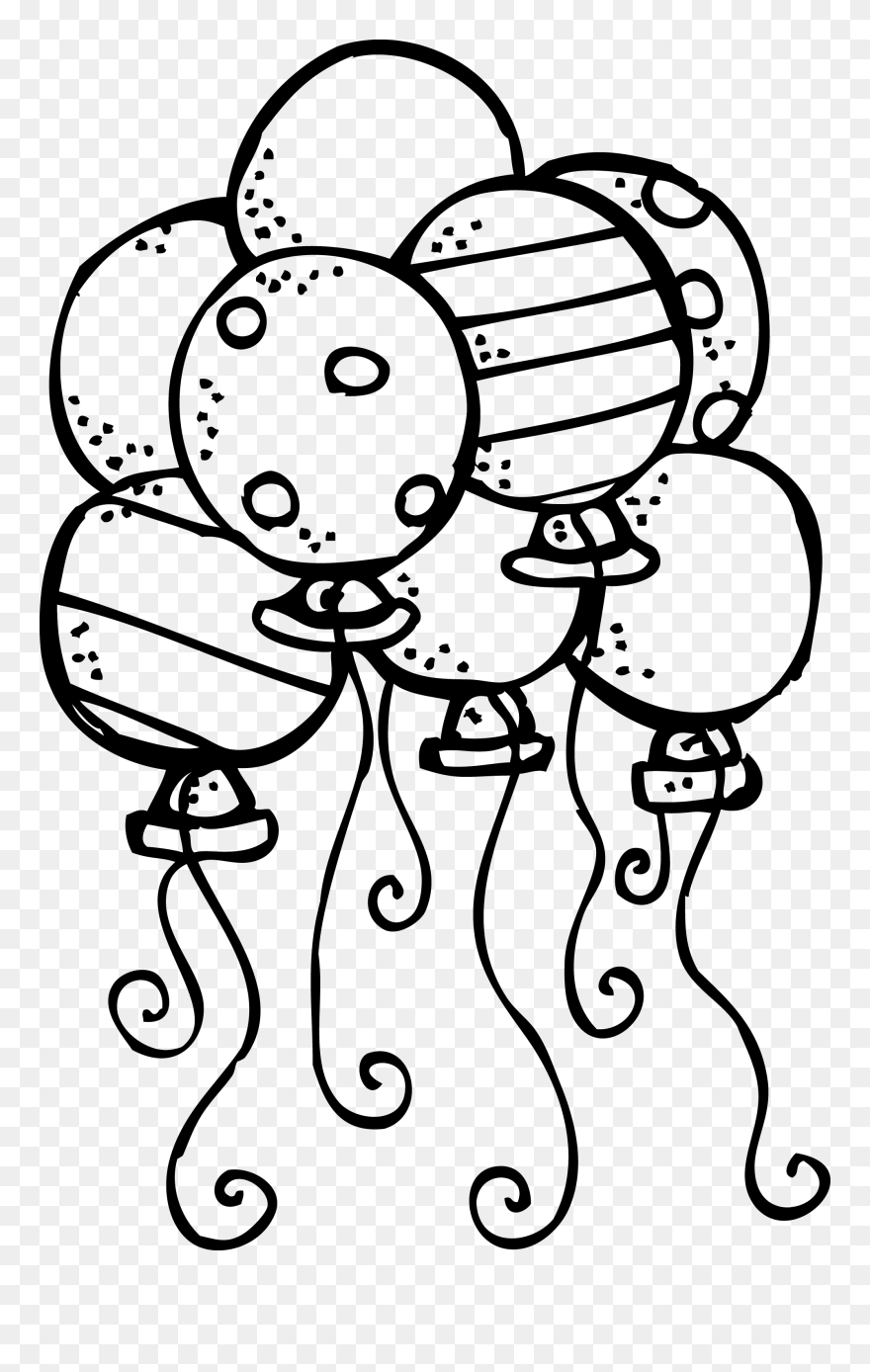 Detail Black And White Balloon Clipart Nomer 30