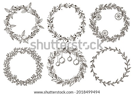 Detail Black And White Christmas Wreath Clipart Nomer 34