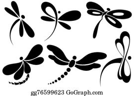 Detail Black And White Dragonfly Clipart Nomer 32