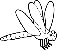 Detail Black And White Dragonfly Clipart Nomer 37