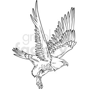 Detail Black And White Eagle Clipart Nomer 48