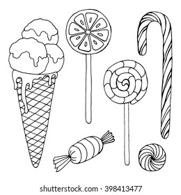 Detail Black And White Lollipop Clipart Nomer 16