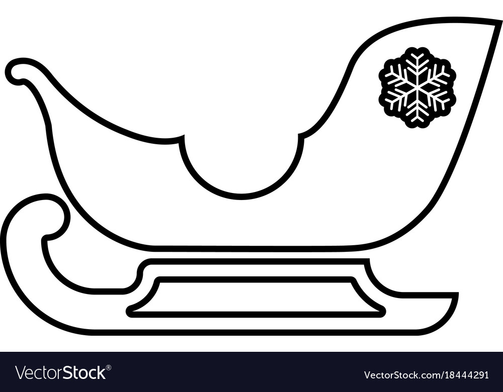 Black And White Sleigh Clipart - KibrisPDR