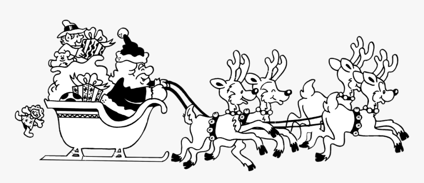 Detail Black And White Sleigh Clipart Nomer 7