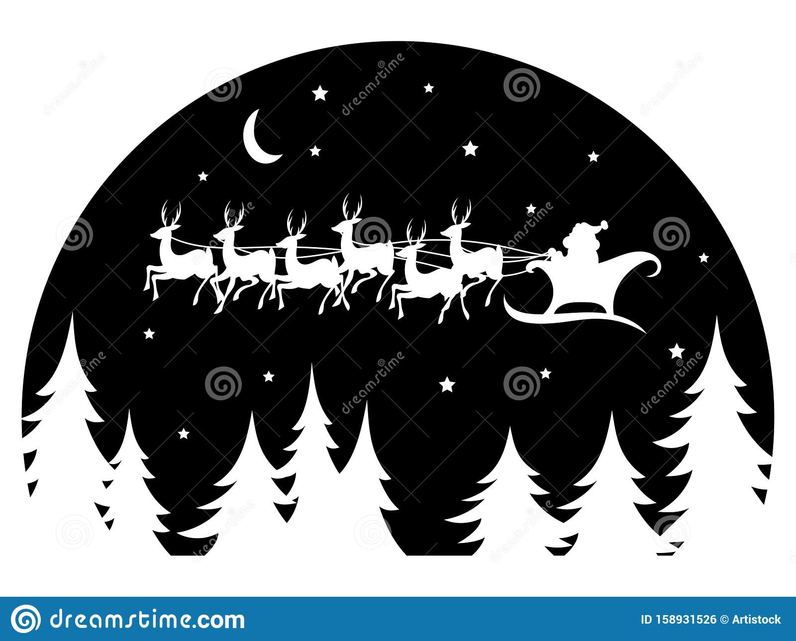 Detail Black And White Sleigh Clipart Nomer 11