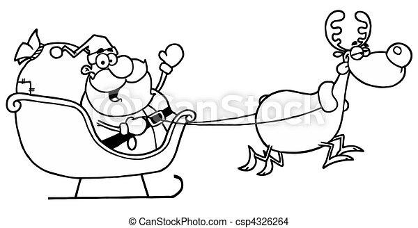 Detail Black And White Sleigh Clipart Nomer 12