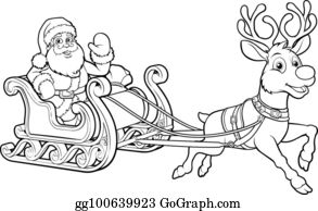 Detail Black And White Sleigh Clipart Nomer 23