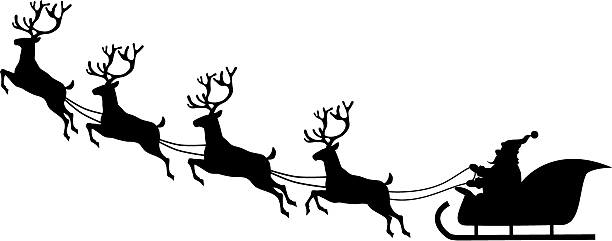 Detail Black And White Sleigh Clipart Nomer 30