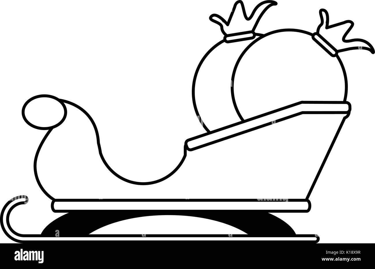 Detail Black And White Sleigh Clipart Nomer 33