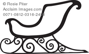 Detail Black And White Sleigh Clipart Nomer 39