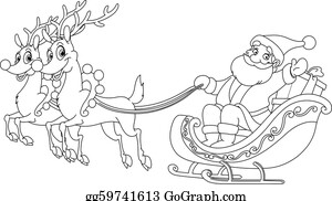 Detail Black And White Sleigh Clipart Nomer 45