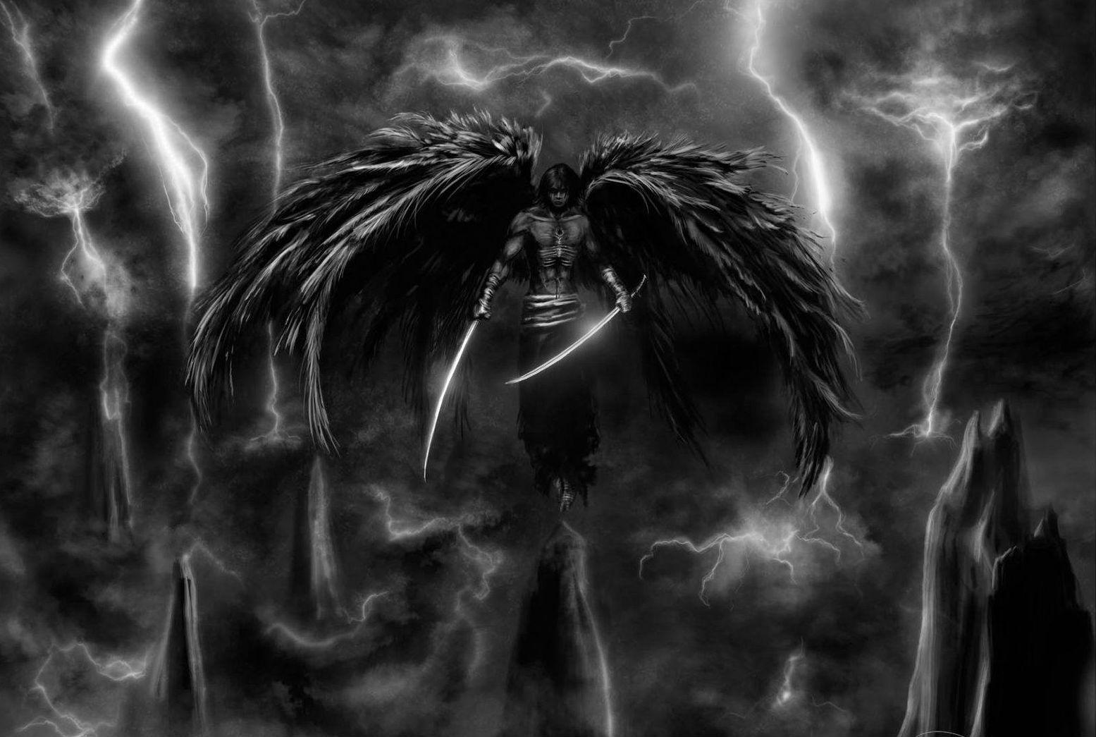 Detail Black Angel Wallpaper Desktop Nomer 3