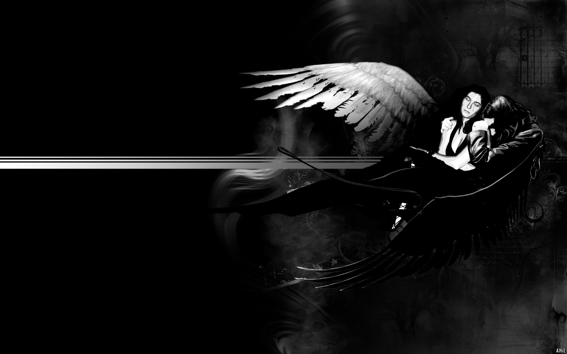 Detail Black Angel Wallpaper Desktop Nomer 34