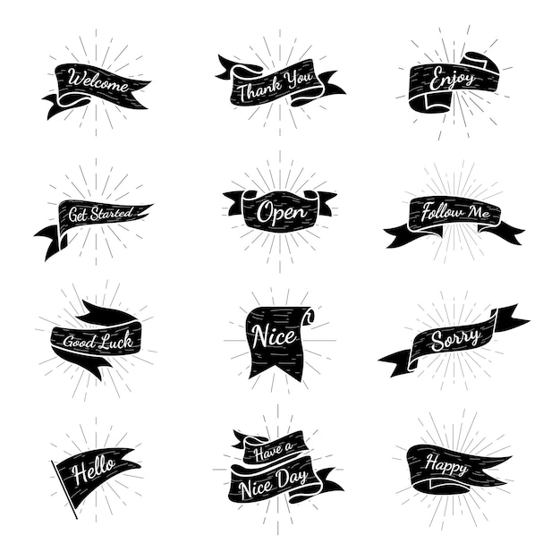 Detail Black Banner Vector Nomer 40