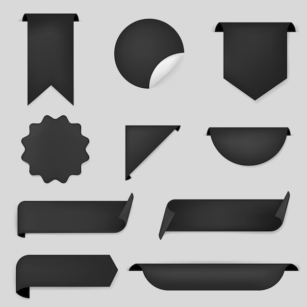 Detail Black Banner Vector Nomer 49