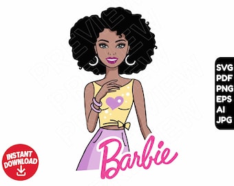 Detail Black Barbie Clipart Nomer 4