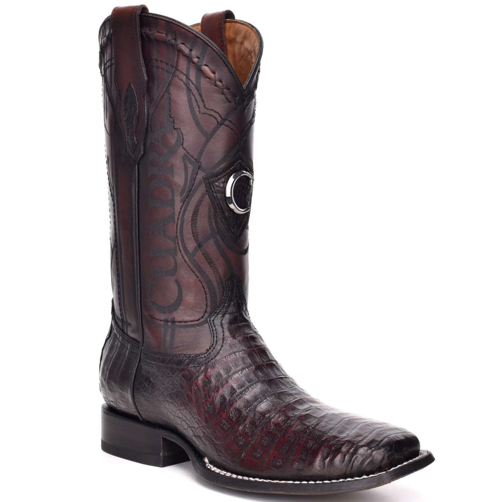 Detail Black Cherry Ostrich Cowboy Boots Nomer 16