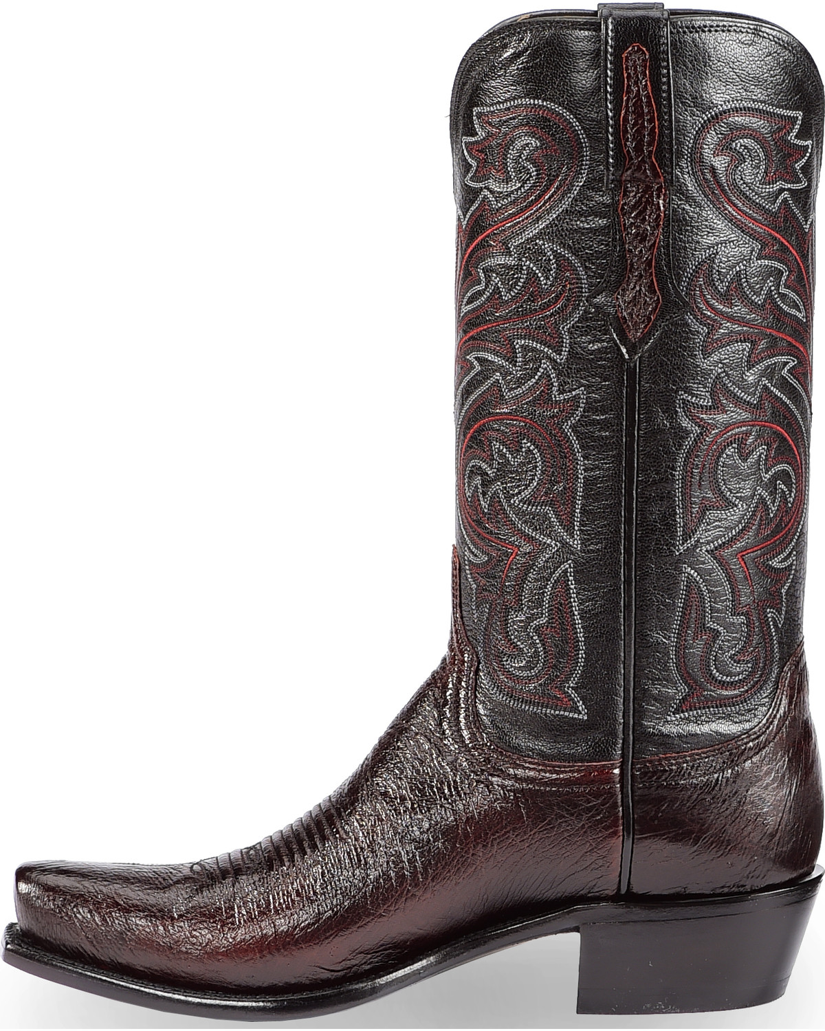 Detail Black Cherry Ostrich Cowboy Boots Nomer 19