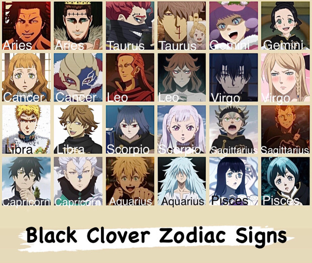 Detail Black Clover Zodiac Signs Nomer 4