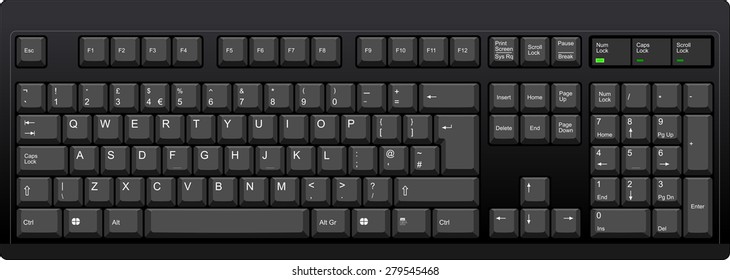 Detail Black Computer Keyboard Nomer 36