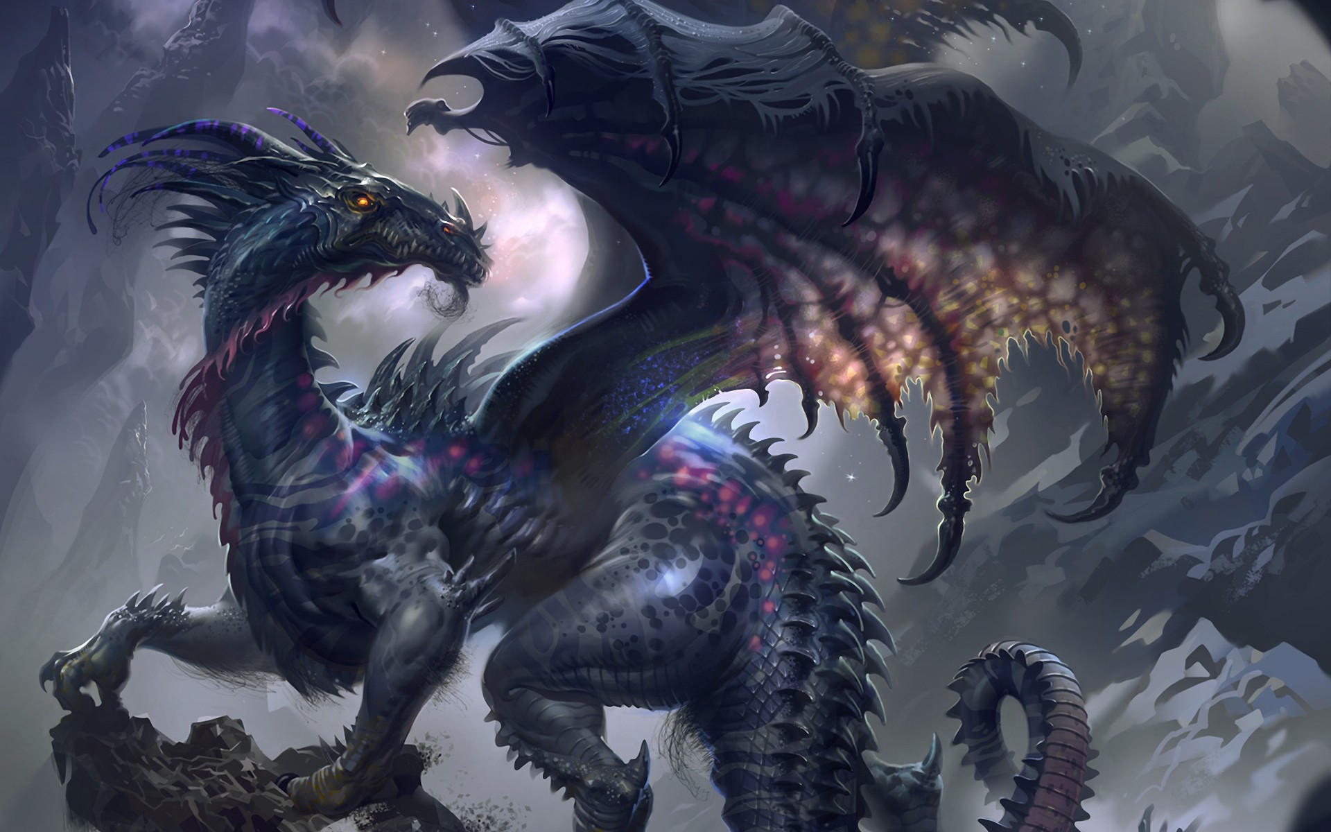 Detail Black Dragon Wallpaper Nomer 14