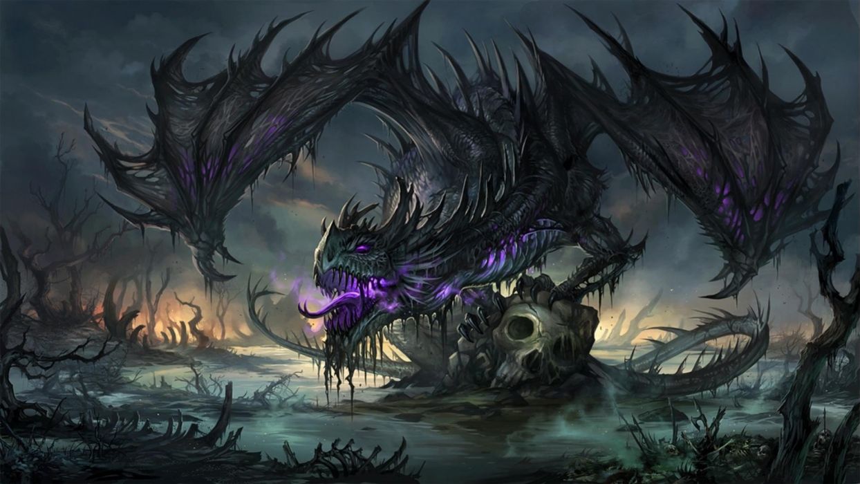 Detail Black Dragon Wallpaper Nomer 4