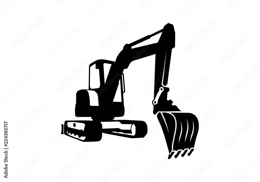 Detail Black Excavator Clipart Nomer 20