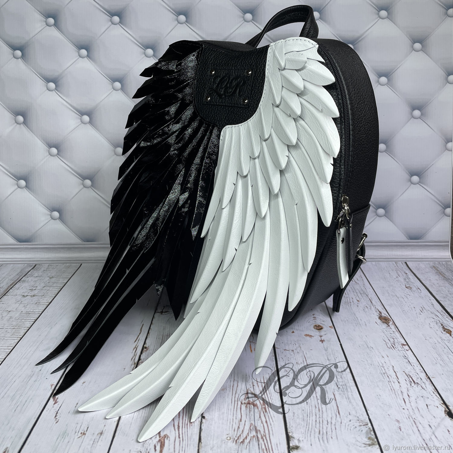 Detail Black Feather Wings Backpack Nomer 21