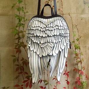Detail Black Feather Wings Backpack Nomer 25