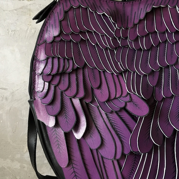 Detail Black Feather Wings Backpack Nomer 42