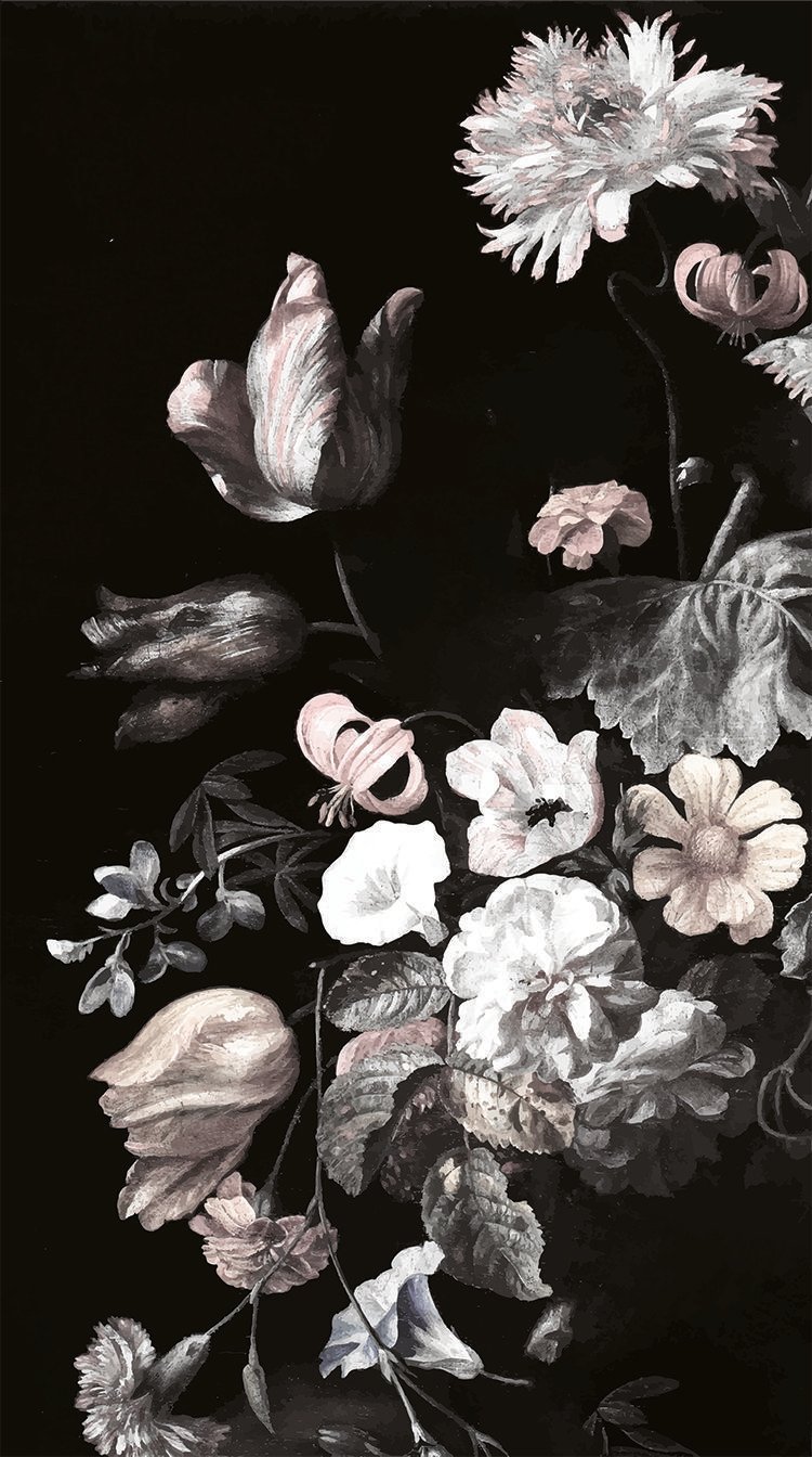 Detail Black Flower Background Nomer 18