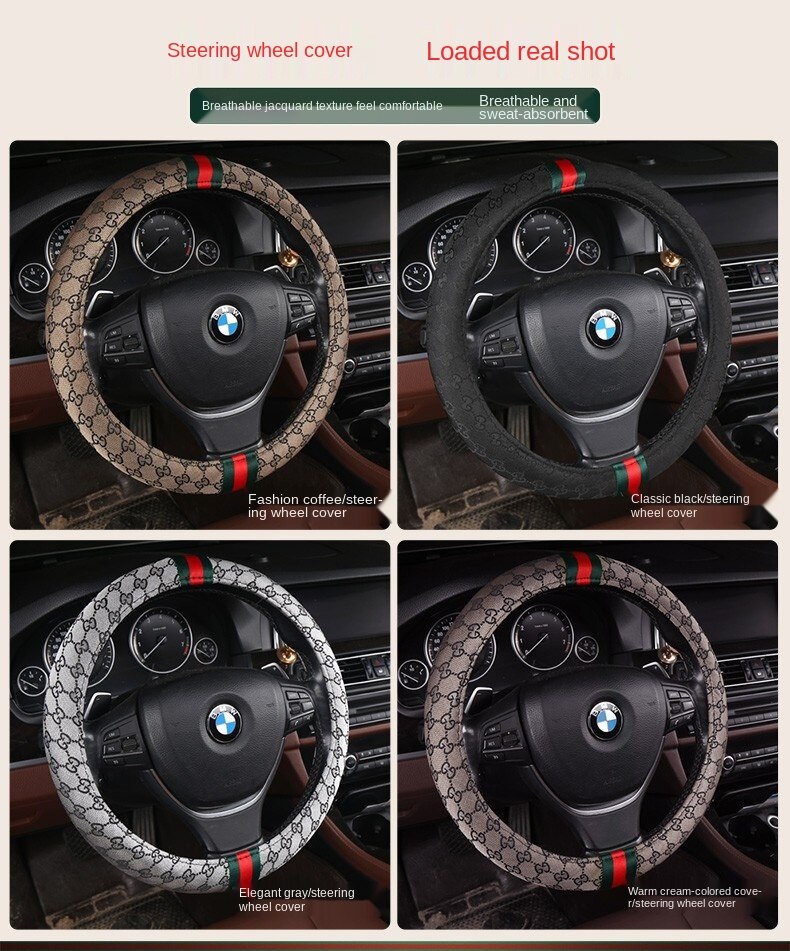 Detail Black Gucci Steering Wheel Cover Nomer 23