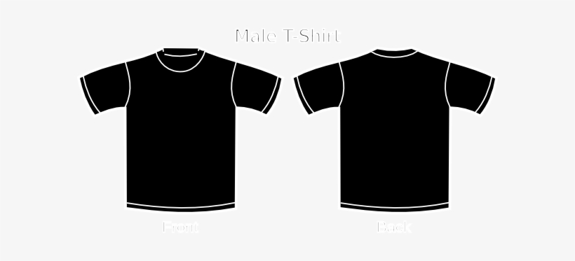 Detail Black T Shirt Png Front And Back Nomer 21