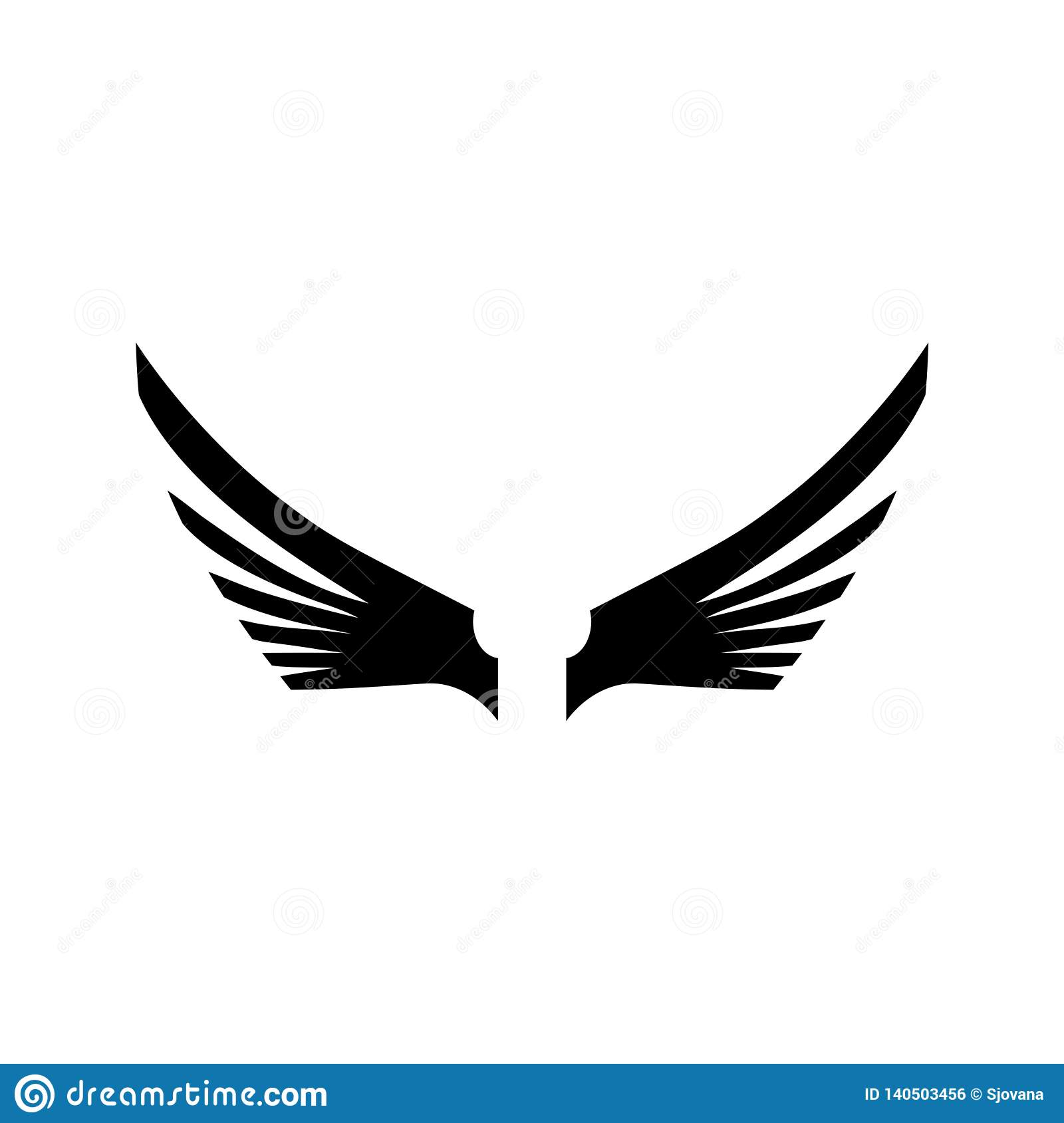 Black Wings Logo - KibrisPDR