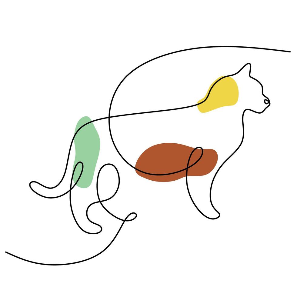 Detail Cat One Line Nomer 9