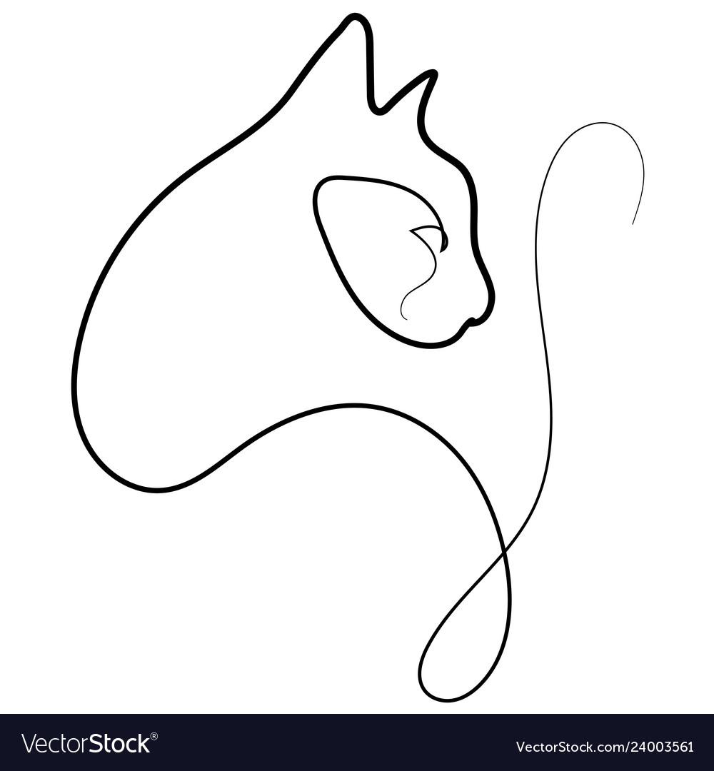 Detail Cat One Line Nomer 13
