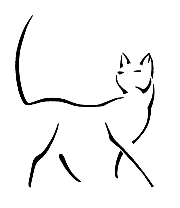 Detail Cat One Line Nomer 4
