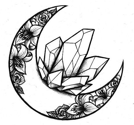 Moon Drawing Tattoo - KibrisPDR