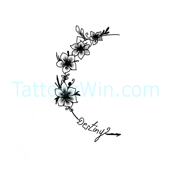 Detail Moon Drawing Tattoo Nomer 13