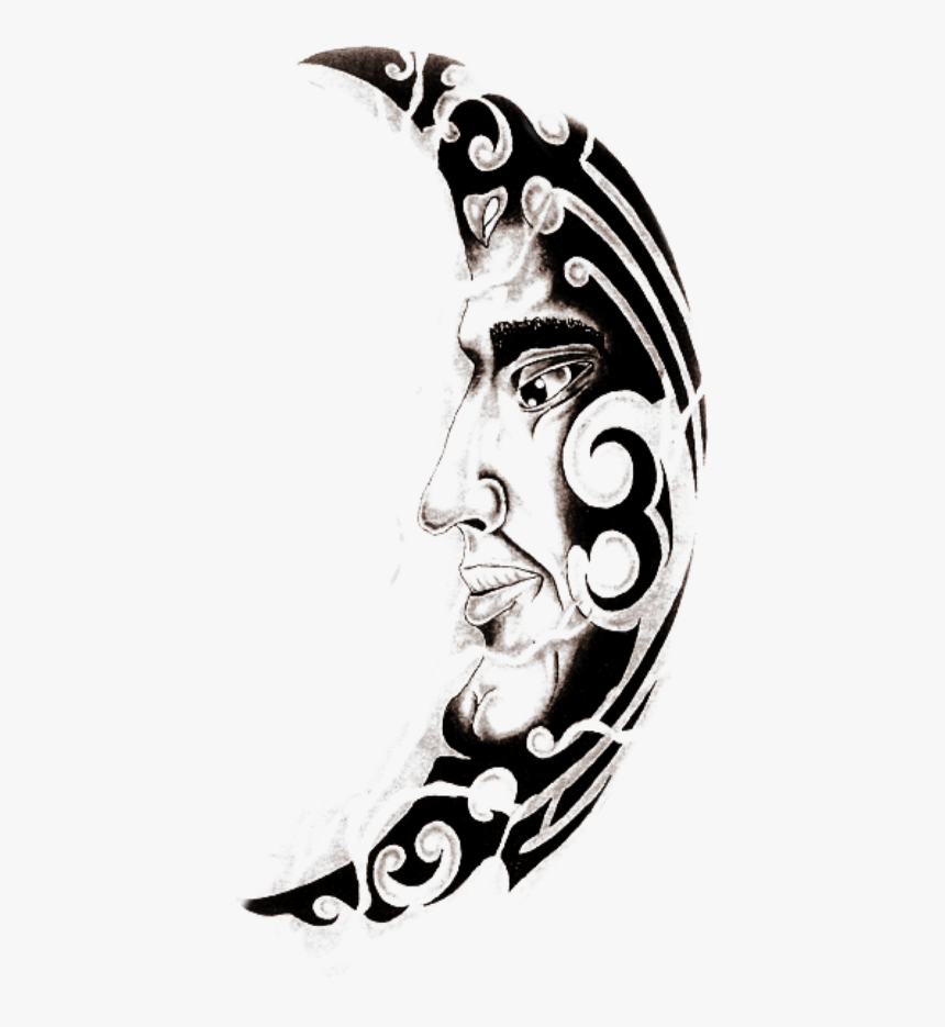 Detail Moon Drawing Tattoo Nomer 16