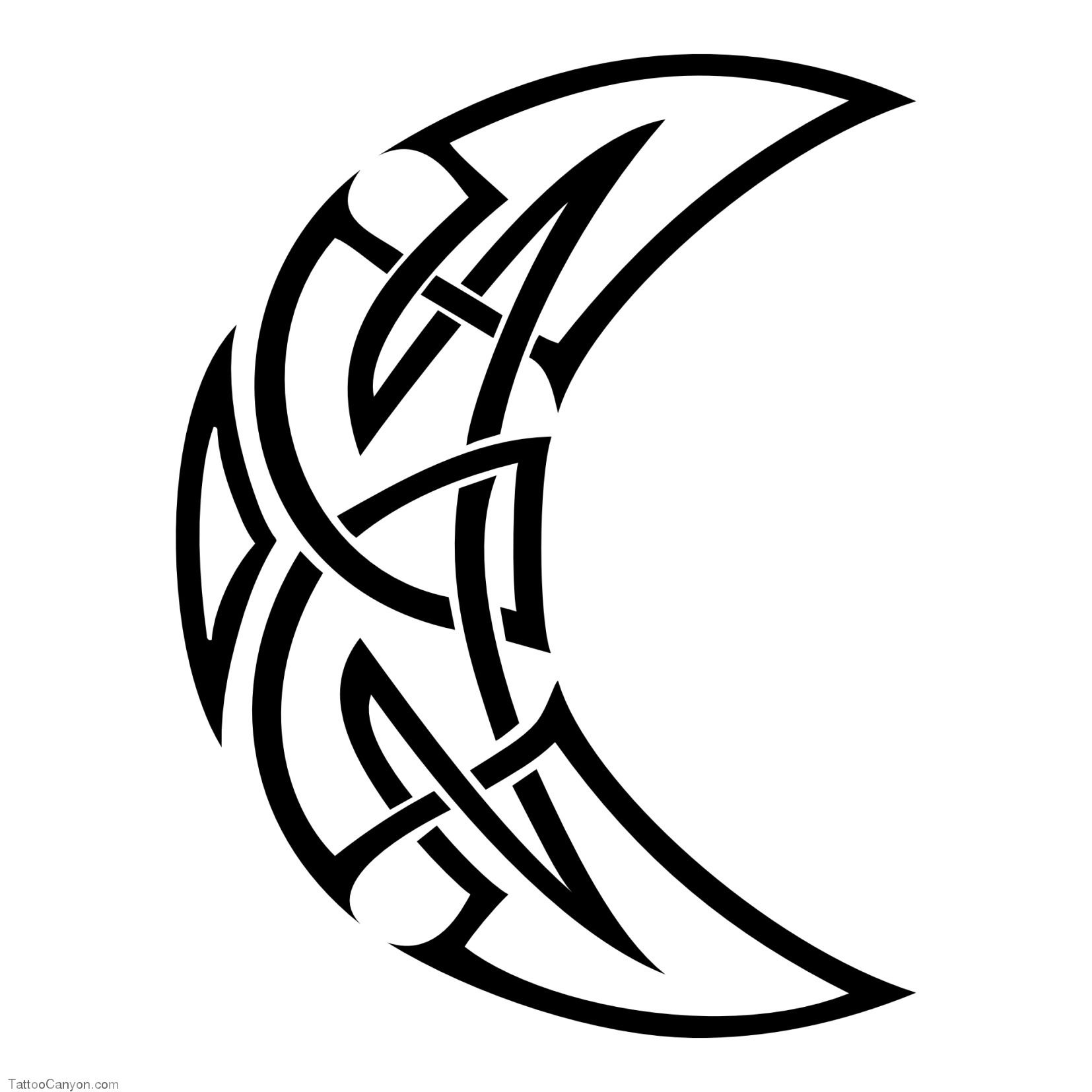 Detail Moon Drawing Tattoo Nomer 5