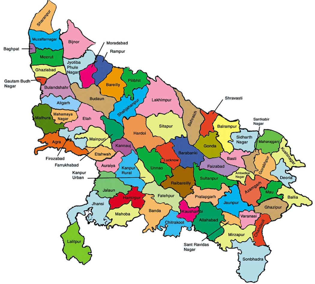 Uttar Pradesh Tourism Map - KibrisPDR