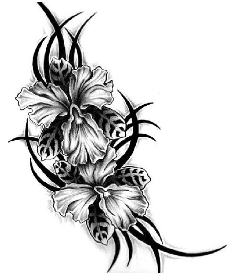 Schwarze Blumen Tattoo - KibrisPDR