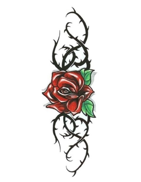 Detail Schwarze Blumen Tattoo Nomer 3