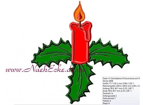 Detail 2 Advent Kerze Nomer 16