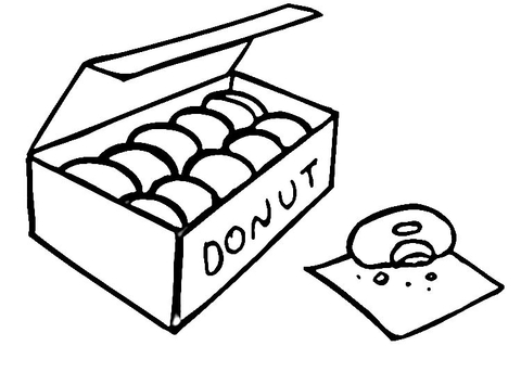 Detail Donut Ausmalbild Nomer 3