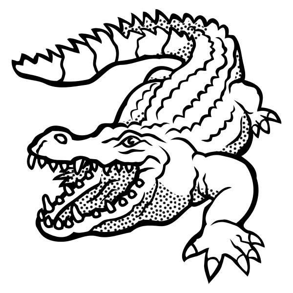 Detail Crocodile Drawing Nomer 8
